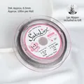 Σύρμα SakuLux 0,3 mm με επικάλυψη νάιλον για DIY κοσμήματα και χάντρες - Πηνίο σύρματος (με πένσα) / 0.3mm (100 Μέτρα/Ρολό) / Χρώμα Ατσαλιού