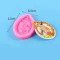 Birdcage relief silicone mold for DIY plaster aromatherapy and fondant car pendant decor - Birdcage Floral (50-2889)