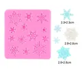 Pink snowflake silicone mold tool for DIY wedding fondant and chocolate cake crafts - Diverse Snowflake Set Style (50-26-A) / 9.5cmx9cmx1cm / Pink