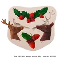 Reindeer and acorn silicone mold for Christmas cake decoration and holiday DIY crafts - Elk and Acorn (50-1099-B) / 9.8*8.8cm / Gray