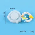 Rabbit silicone mold for round gypsum car hanging aromatherapy and fondant crafts - Rabbit Ring (50-2899)