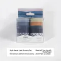 Washi tape set of 10 rolls in 'Lake View' aesthetic blue and earthy tones for journaling - Lake Scenery