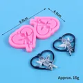 Heart angel silicone mold for DIY resin jewelry keychain pendants with measurements - Cupid Angel Heart Style (50-3032-A) / 50-3032-A