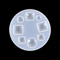 Stampo circolare in silicone con varie forme geometriche per ciondoli fai-da-te in resina - Stile Forme Geometriche (60-362)