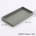 Sage green rectangular silicone tray with dimensions 20x10cm for bathroom or jewelry. - Gray Green Rectangle (J230905-B)