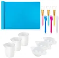 Comprehensive DIY epoxy resin tool set with silicone mat, measuring cups and stirrers - PA047