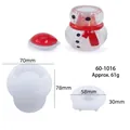 Professional 3D Christmas snowman silicone resin mold for DIY holiday desktop decorations - Snowman Storage Box (60-1016)