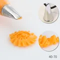 Stainless steel 40-70 icing nozzle for cake decorating and piping cream rose flowers - Medium 6-Teeth Piping Tip (40-70) / 40-70