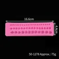 Pink silicone fondant mold with shell texture patterns, 16.6x4.4cm cake decorating tool - Shell Texture Style (50-1278-A) / 16.6x4.4cm / Pink