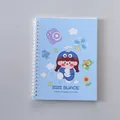 Cute A5 spiral release paper notebook featuring a blue cartoon girl and magical doodles - Blue Hat Girl / A5