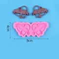 Heart angel wing silicone mold for DIY epoxy resin keychains and jewelry pendants - 50-3033-A