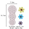 Floral silicone mold for resin sunflowers with size and weight dimensions - Round-Edged Flower Style (50-2362-B)
