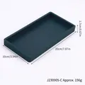Dark green rectangular silicone storage tray for jewelry and bathroom soap organizer 20x10cm - Dark Green Rectangle (J230905-C)