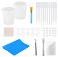 Complete DIY epoxy resin tool set with silicone mat, measuring cups, and hand drill - Y012