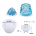 Christmas tree silicone resin mold set with finished glitter blue ornament and sizes - Christmas Tree Storage Box (60-1015)