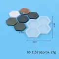 Hexagon silicone mold for DIY resin coasters and crafts with clear dimension markings - Hexagon Style (60-1158) / 14x10x0.7cm