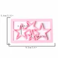 Pinke Keksform aus Kunststoff in Sternform mit genauen Maßangaben in cm und Zoll - Stil F (57109)