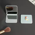 Cute cartoon duck mini portable foldable double-sided makeup mirror for students - Little Duck Style / Blue