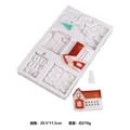 Christmas cabin and tree silicone mold for DIY cake and chocolate decorating, white - Christmas Wooden House Series (50-1898-B) / 20.5*11.5cm / Gray