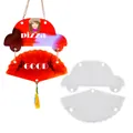 Siliconen mal voor DIY hars deurbordje met auto- en waaiervormen voor decoratie - Auto Waaier Hangplaat (60-538)