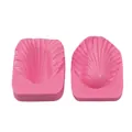 Pink petal and leaf shaped silicone mold for chocolate and fondant cake decoration - Vein Texture Mold (50-955-A) / Rose Pink