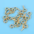 Premium small gold-plated metal eye screws for DIY resin crafts and jewelry making - Screw Eye Hooks (P1-10) / 100 Pieces/Pack (10mm) / Gold