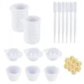 Complete DIY epoxy resin mixing tool set including silicone cups, pipettes and mat - Y082