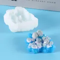 Handmade crystal cluster DIY resin silicone mold with blue finished stone ornament - Crystal Cluster Style (60-682) / 60-682