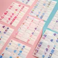 Cute cartoon name stickers for kids with multiple colorful patterns - 5 Sheets/Pack