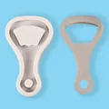 Detailed view of DIY silicone mold and finished piece for beer bottle opener resin crafts - Beer Bottle Opener Style (CK-51) / Light Gray