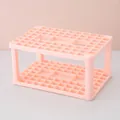 Organizer quadrato rosa a 96 fori per pennelli da trucco e penne da scrivania. - Rosa
