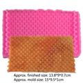 Rosa Silikonform mit Fischschuppen-Textur für Fondant-Kuchendekoration und Backen - 50-2164-A