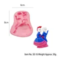Couple figure silicone mold for DIY cake decoration and plaster ornaments, 6x8cm, 50g - 50-16