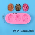 Angel fairy cameo silicone mold for resin casting or fondant, 9.7x4.6cm pink DIY tool. - 50-241