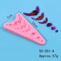 Pink silicone mold with floral leaf patterns for fondant and resin crafts, 13x7cm size - Rose Wreath (50-551-A) / 13cm*7cm / Pink