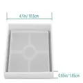 Square silicone coaster mold with 4 grids for DIY resin casting and handmade crafts - Square (60-143)