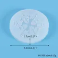 Molde de silicona de copo de nieve para resina DIY, 5,3 cm diámetro, 0,7 cm grosor - Estilo de Copo 5 (60-566)