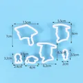 Plastic fondant koekjesvormpjes set afstuderen met afmetingen en een gewicht van ca. 35g. - Afstudeerpet Set (84062)
