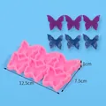 6-cavity pink butterfly silicone mold for DIY resin craft jewelry and hair clips - Butterfly Mold (50-3147-A) / Butterfly 50-3147-A