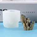 Translucent crystal cluster silicone mold for DIY resin jewelry making and desktop decor - 60-687