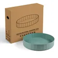 Plateau de rangement rotatif multifonctionnel bleu sarcelle avec boîte d'origine - Vert