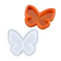 Molde de silicona con forma de mariposa para colgantes de resina naranja y claro - Estilo Mariposa (60-603)