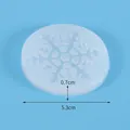 Molde de silicona de copo de nieve para joyas de resina DIY, 5,3 cm de diámetro - Estilo de Copo 1 (60-567)