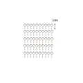 Silver color metal screw eye pins 1cm length for DIY jewelry making handicraft accessories - Eye Pin (P1-8-C-50) / 8mm Pack of 50 / Silver