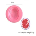 Professional pink circular silicone mold with lady portrait relief for DIY cameo crafts - 50-12