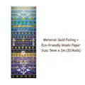 Ocean Blue Whale theme washi tape set with gold foil detailing 20 rolls - 20 Rolls Box / Sea Blue Whale