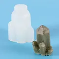Flexible silicone mold for DIY resin crystal cluster pillar ornaments and decorations - 60-689
