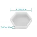 Hexagonal silicone resin mold for DIY coasters, measuring 8cm diameter and 1.2cm depth. - Small Hexagon (60-326)