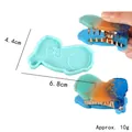 Dog shape silicone mold for DIY hair clips with dimensions 6.8x4.4cm and 10g weight. - Dog Shape (60-931)