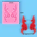 Moule en silicone vintage à motif floral pour la décoration de gâteaux et l'artisanat - Motif Classique (50-750) / Rose